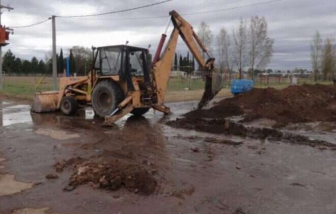 Trenel: concretaron importantes obras de ampliación de la red cloacal