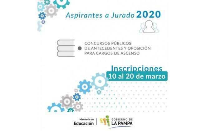 Concursos de ascenso 2020: Inscriben a aspirantes a jurado