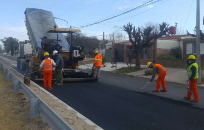 Toay: continúa en desarrollo la obra de pavimentación