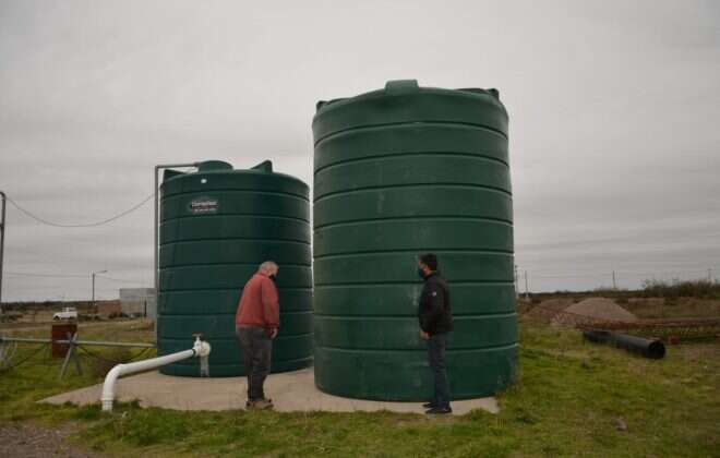 Avanza la obra de abastecimiento de agua en el Parque Agroindustrial La Adela