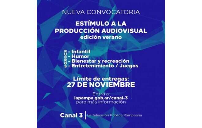 Extendieron plazo de presentación de propuestas a la convocatoria Estímulo a la Producción Audiovisual, Edición Verano