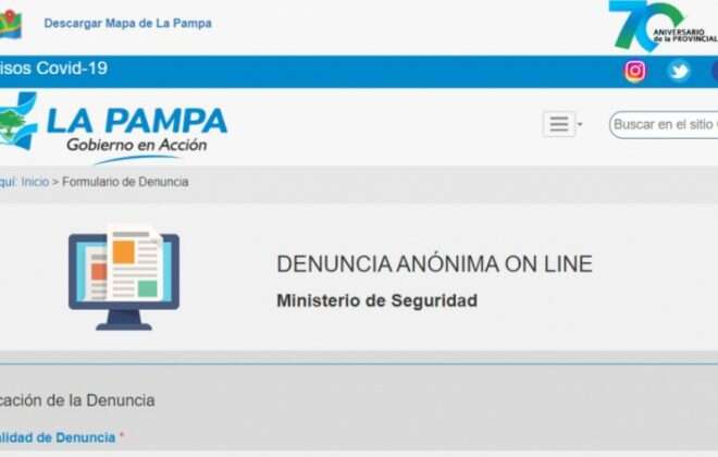 Está activo el sistema de Denuncia Anónima Online de delitos y contravenciones
