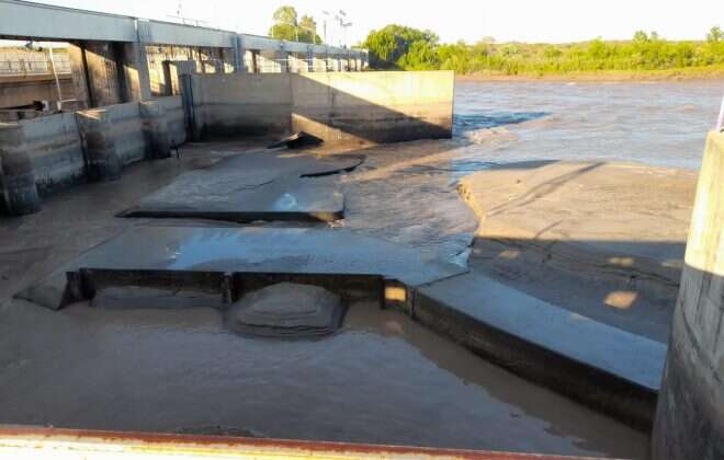 Cierre preventivo del canal matriz en el río Colorado