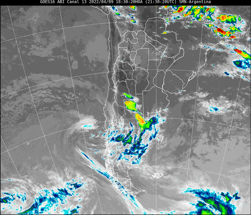 Alerta amarillo por tormentas fuertes y granizo para La Pampa y cuatro provincias