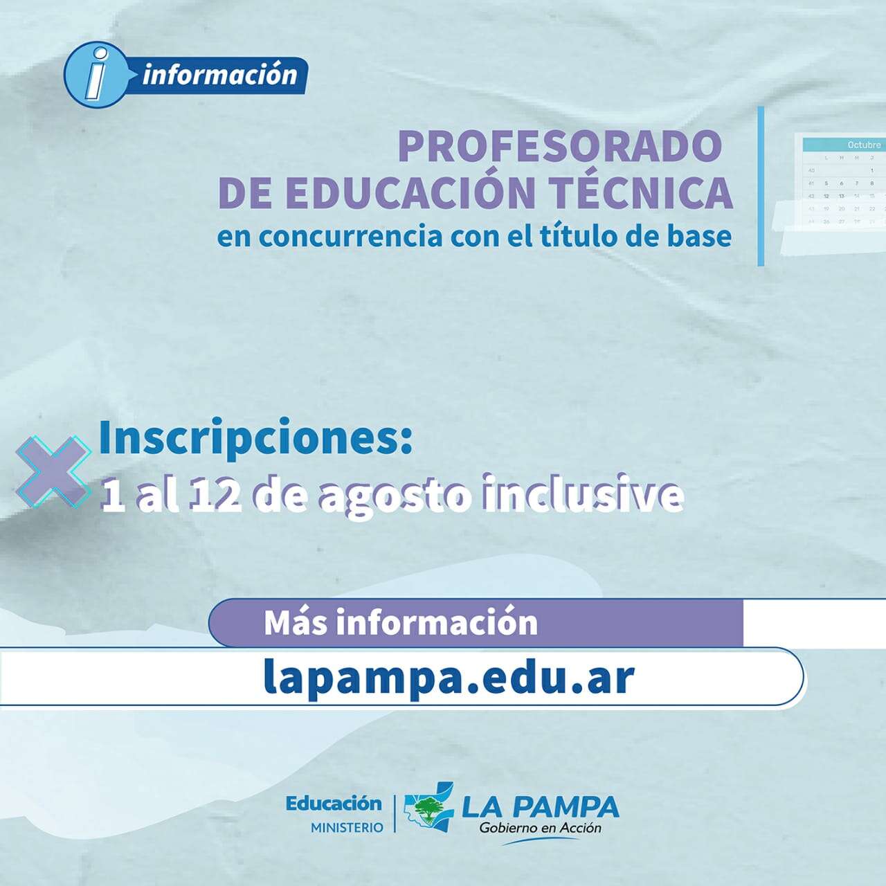 Inscriben a Profesorado de Educación TécnicaÂ 