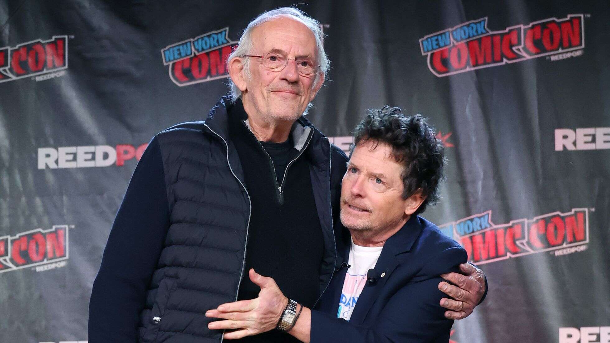 Emotivo reencuentro de Michael J. Fox y Christopher Lloyd de Volver al futuro