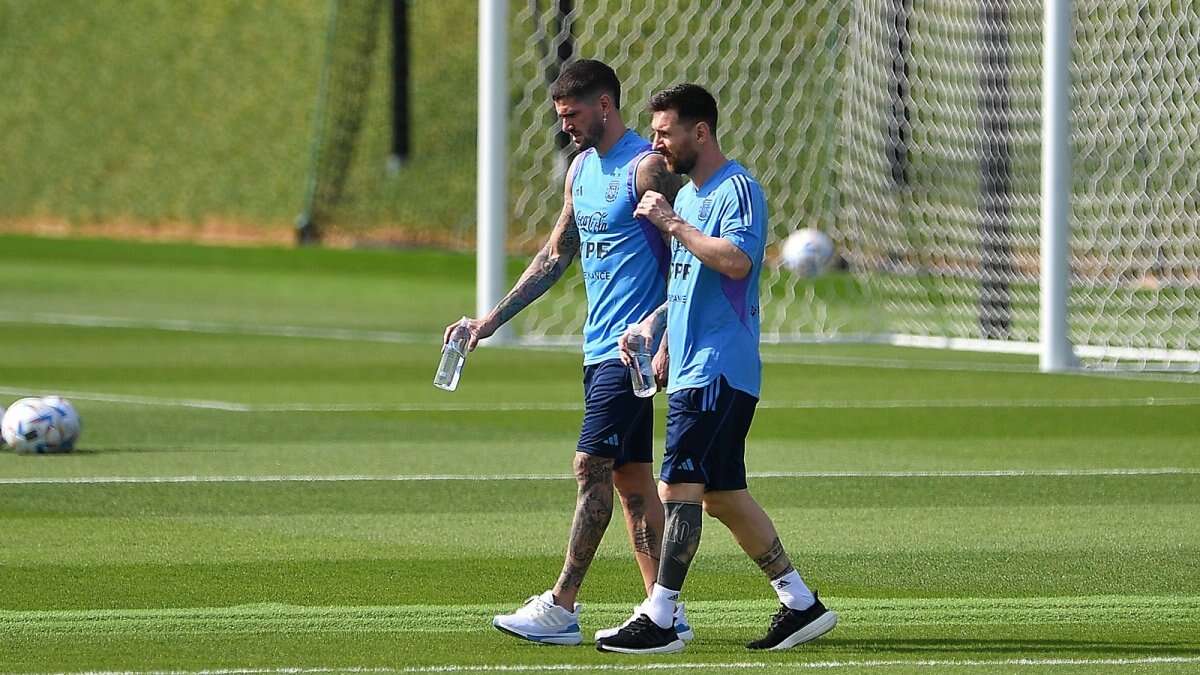 Qatar 2022: Messi y De Paul descansaron en la práctica luego del triunfo ante México