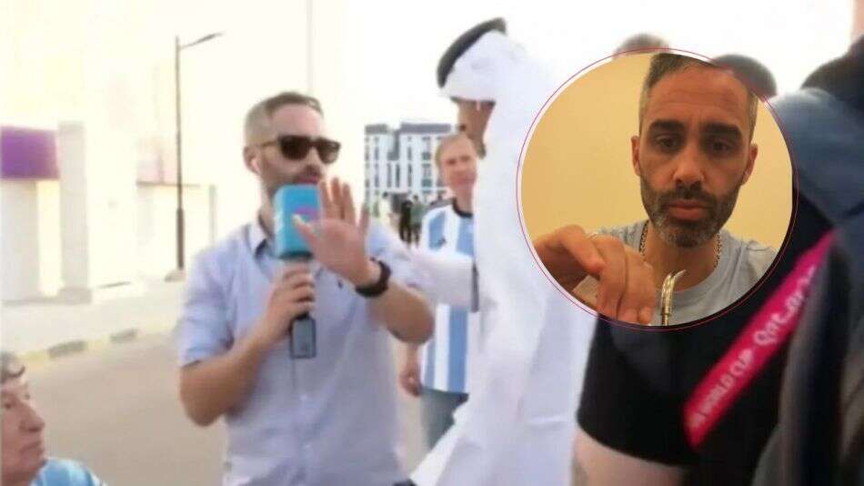 El Pollo Ãlvarez fue censurado en Qatar cuando hacía una nota en vivo: lo retuvieron y le taparon la cámara