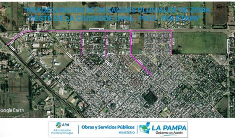 General Pico: Los desagÃ¼es pluviales para la zona oeste se licitarán el 31 de enero