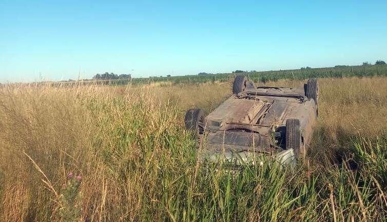 Un vuelco en la ruta provincial NÂº4 dejó un herido