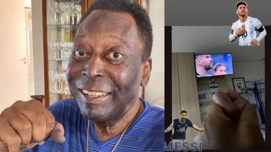 Pelé alentó a la Selección Argentina desde el hospital y festejó por Messi