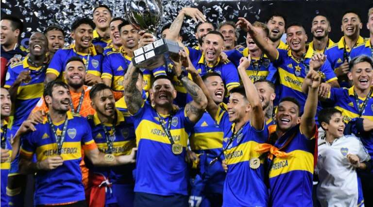 Fútbol: Boca se consagró campeón de la Supercopa Argentina al golear a Patronato con un Benedetto superlativo