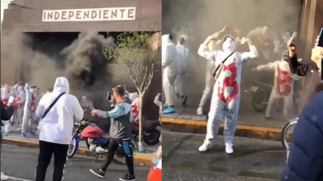 Fútbol: Barras de Racing fueron a la sede de Independiente a provocar en la previa del clásico de este domingo