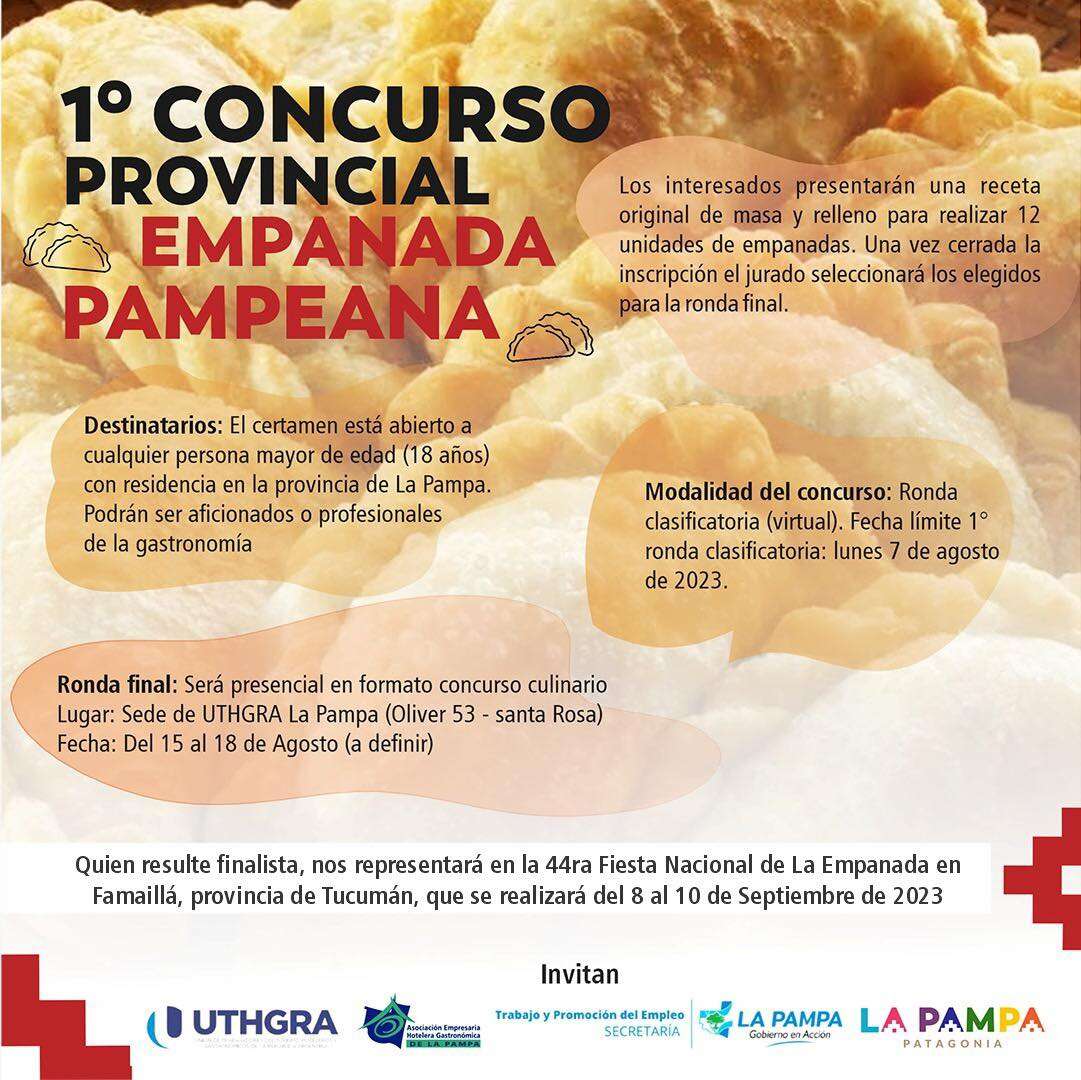 Se viene el 1Â° Concurso de la Empanada Pampeana