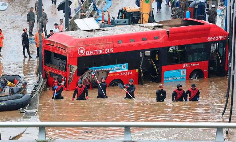 Corea del Sur: Inundaciones trágicas dejan al menos 40 muertos