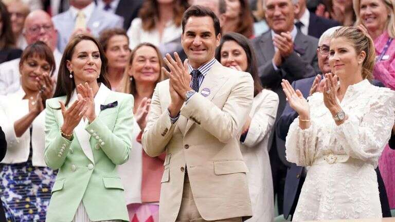 Tenis: Roger Federer fue homenajeado en Wimbledon