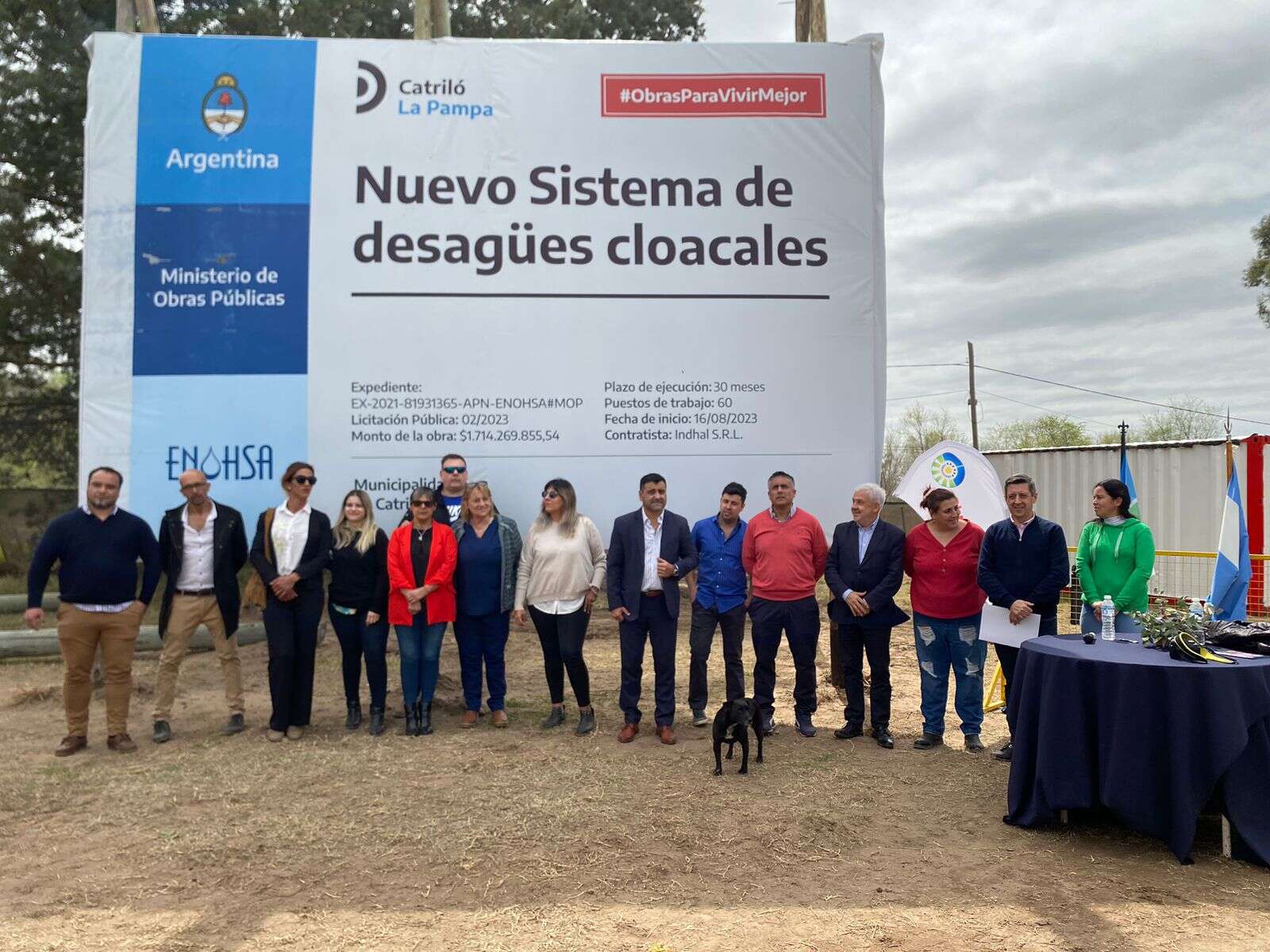 Catriló: Se pone en marcha la obra de desagÃ¼es