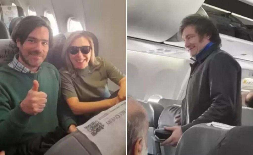 Milei y Bregman compartieron el vuelo a Santiago del Estero y hubo cánticos cruzados