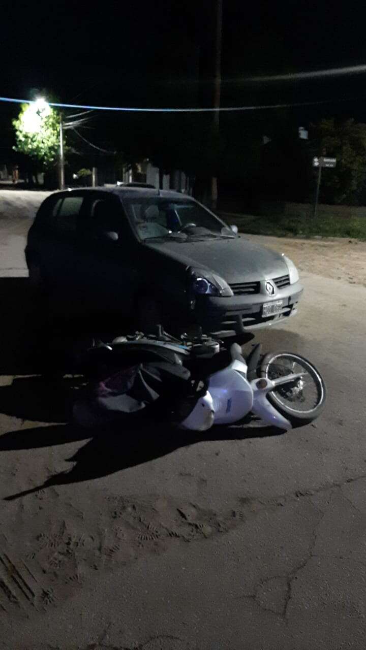 Santa Rosa: Fuerte choque dejó a un motociclista con lesiones y ambos conductores manejaban alcoholizados