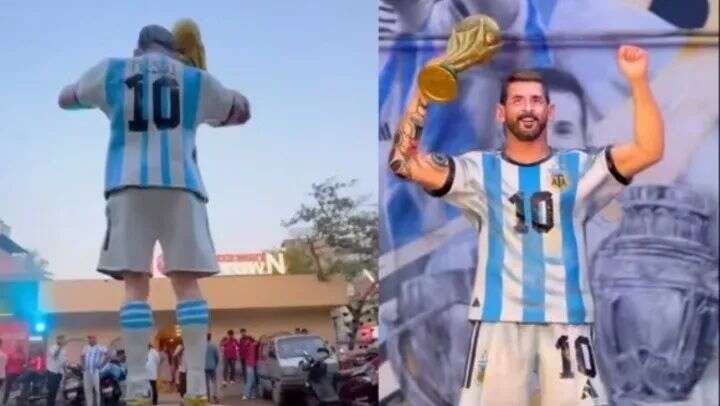 India: Hicieron una estatua de Lionel Messi y estallaron los memes en las redes sociales
