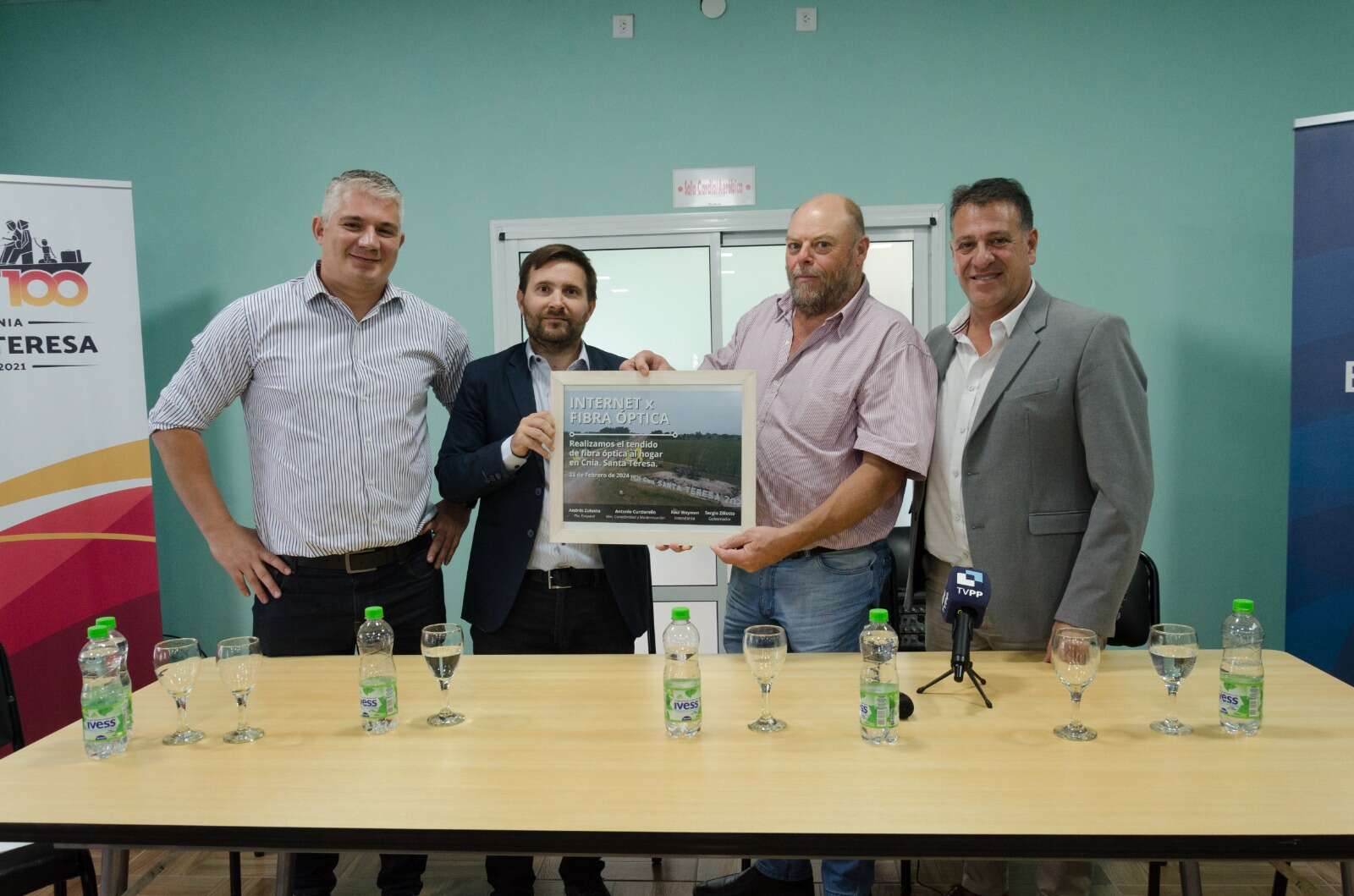 Inauguraron la red de fibra óptica en Colonia Santa Teresa