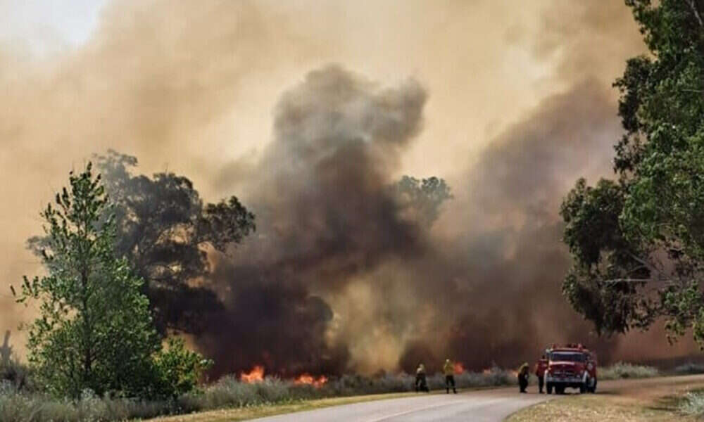 Monte Hermoso: Cortaron el acceso por un incendio