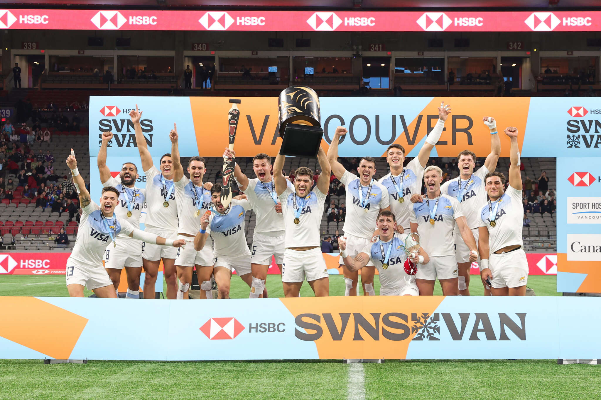 Rugby: Los Pumas 7’s vencieron a los All Blacks y consiguieron el tricampeonato en Vancouver