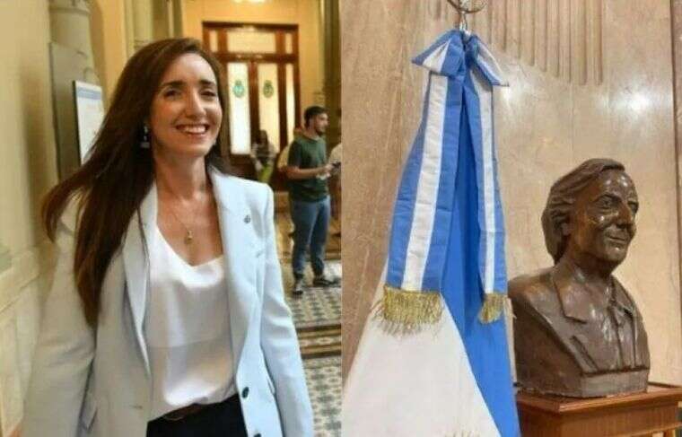 Villarruel hizo retirar un busto de Néstor Kirchner del Senado y dijo “yo no soy su viuda”