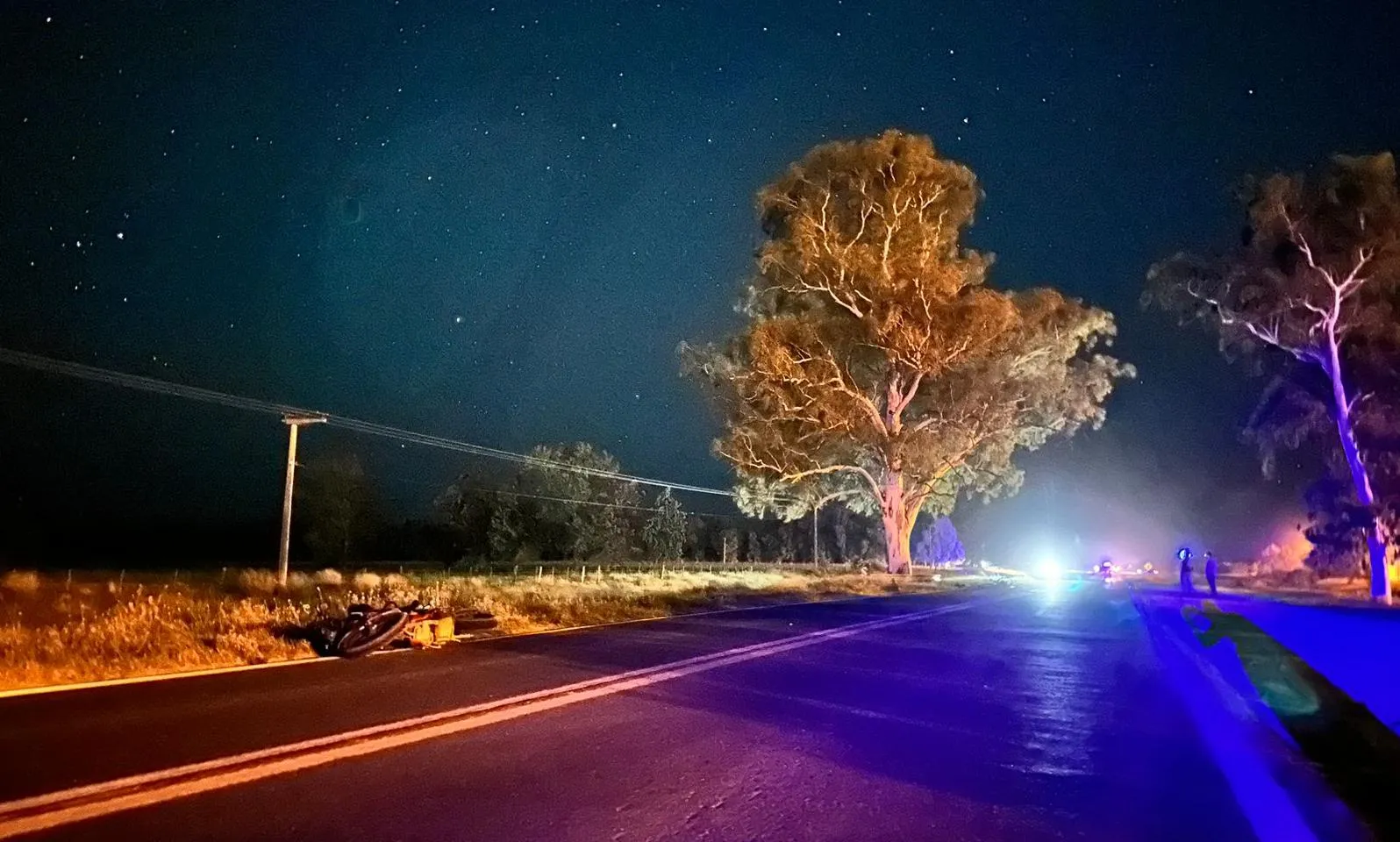 Choque entre una moto y una bici en la ruta 35 causó heridas de gravedad en el ciclista
