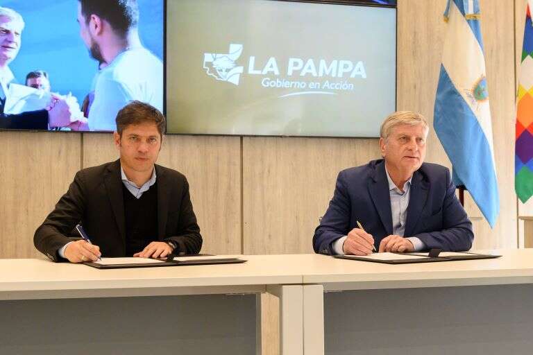 Ziliotto y Kicillof firmaron convenio de cooperación entre las provincias de La Pampa y Buenos Aires