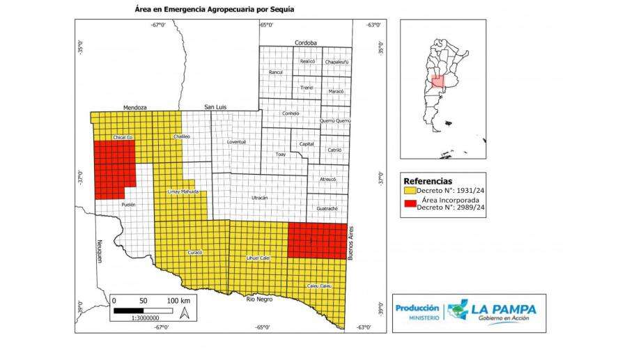 Amplían la emergencia agropecuaria por sequía en departamentos pampeanos