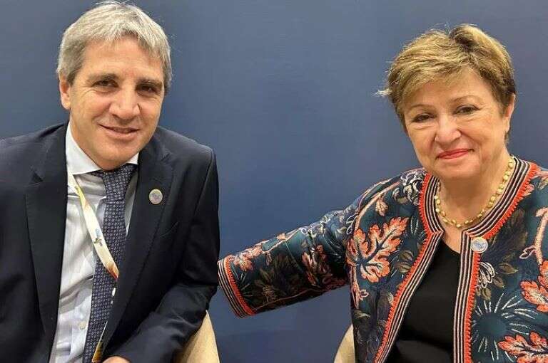 “Estamos comprometidos a apoyar los esfuerzos del Gobierno”, señaló Georgieva tras reunirse con Caputo