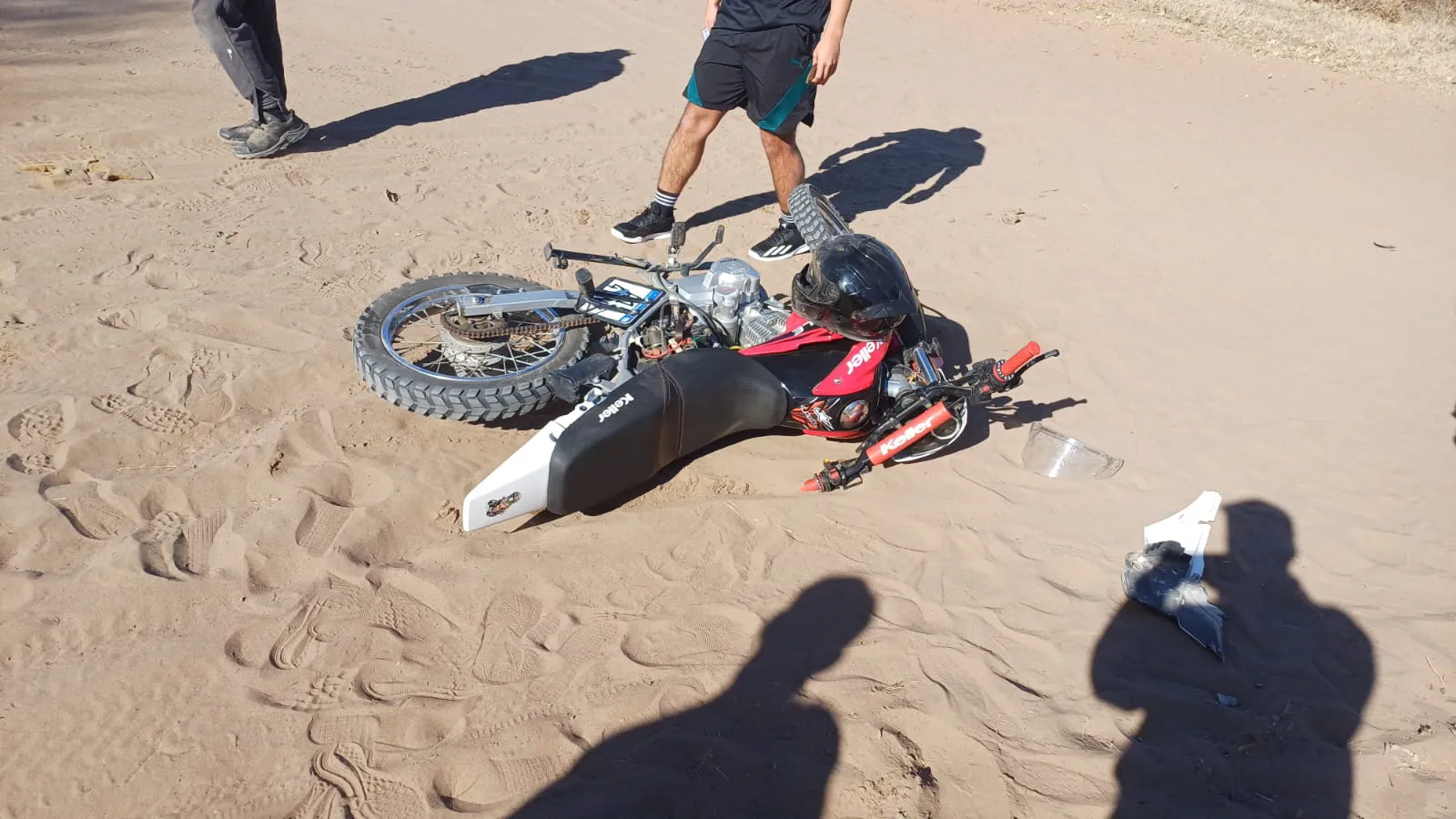Victorica: Un motociclista terminó con una fractura expuesta
