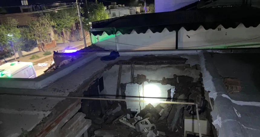 Santa Rosa: Se le cayó el techo de la casa y se salvó de milagro