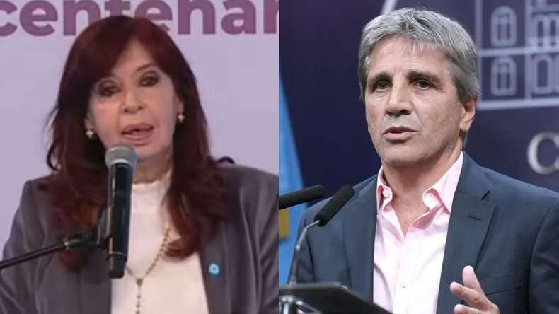 Intenso cruce entre Cristina Kirchner y Luis Caputo: Ella lo trató de bobo y él contestó que “siga chillando”
