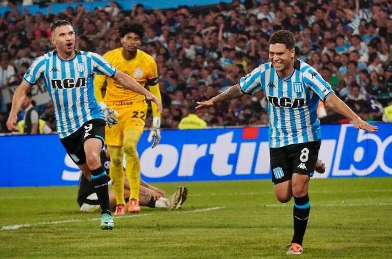 Fútbol: Racing se lo dio vuelta a Corinthians y se metió en la final de la Copa Sudamericana