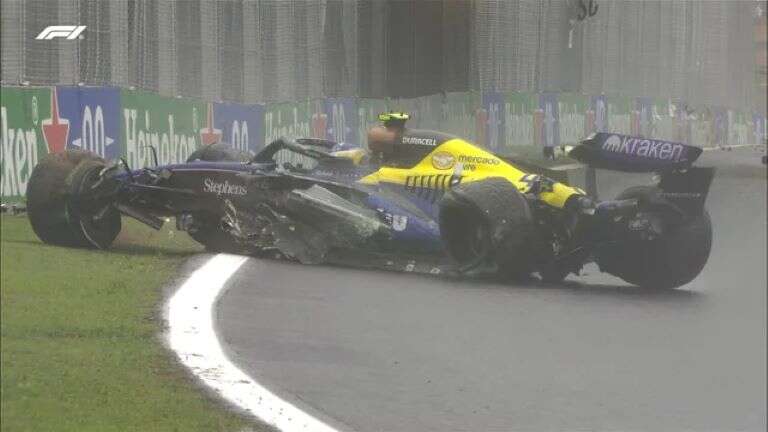 Automovilismo: Colapinto chocó y abandonó en el GP de Brasil, mientras que Verstappen quedó al borde de un nuevo título