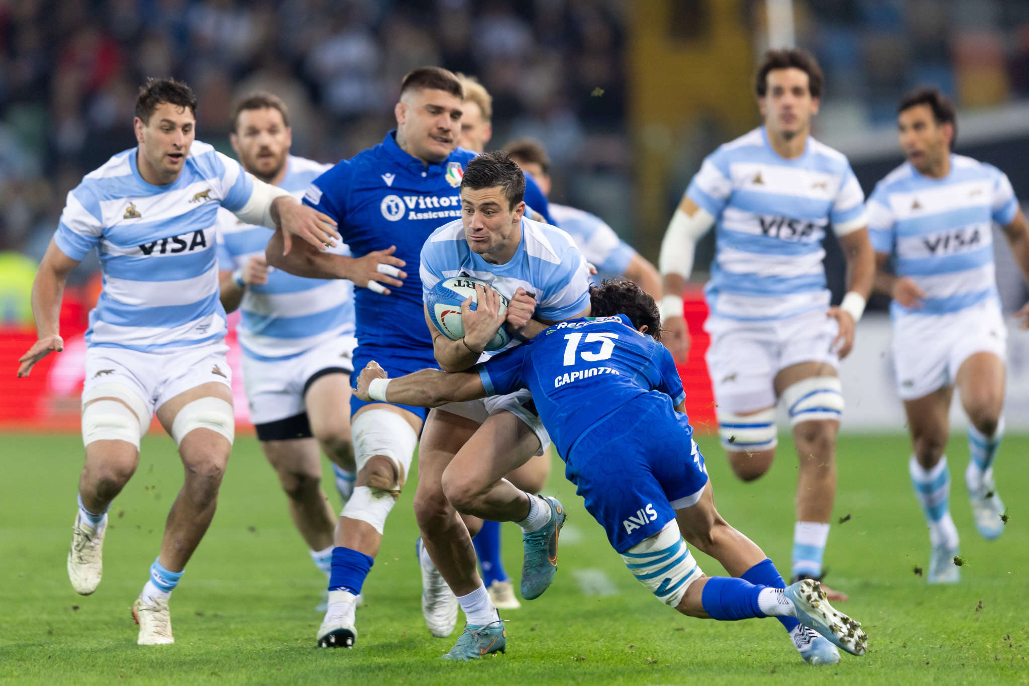 Rugby: Los Pumas pisaron fuerte y se quedaron con un triunfo ante Italia
