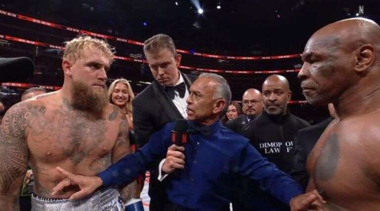 Boxeo: Jake Paul le ganó por puntos a Mike Tyson, que volvió luego de 19 años