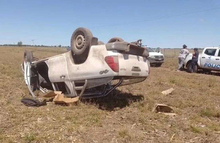 Murió una mujer en un vuelco cerca de Trebolares