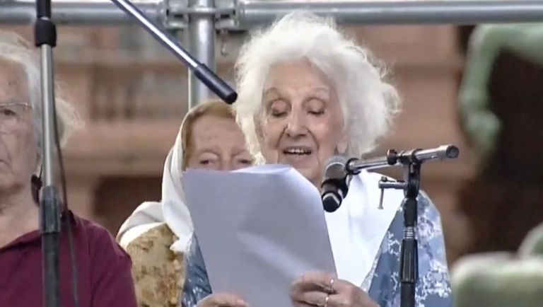 “Nunca es tarde para recuperar la identidad”, dijo Estela de Carlotto en el Día de la Memoria