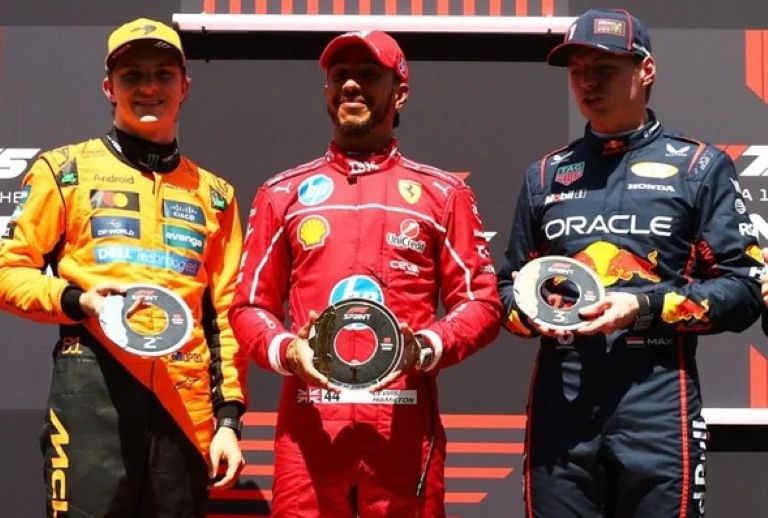 Automovilismo: Hamilton conquistó Shanghái con Ferrari y consiguió su primera Sprint Race en F1