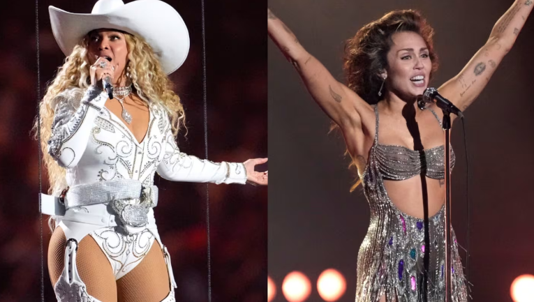El encuentro de Beyoncé con Miley Cyrus sobre el escenario en París que sorprendió a los fans