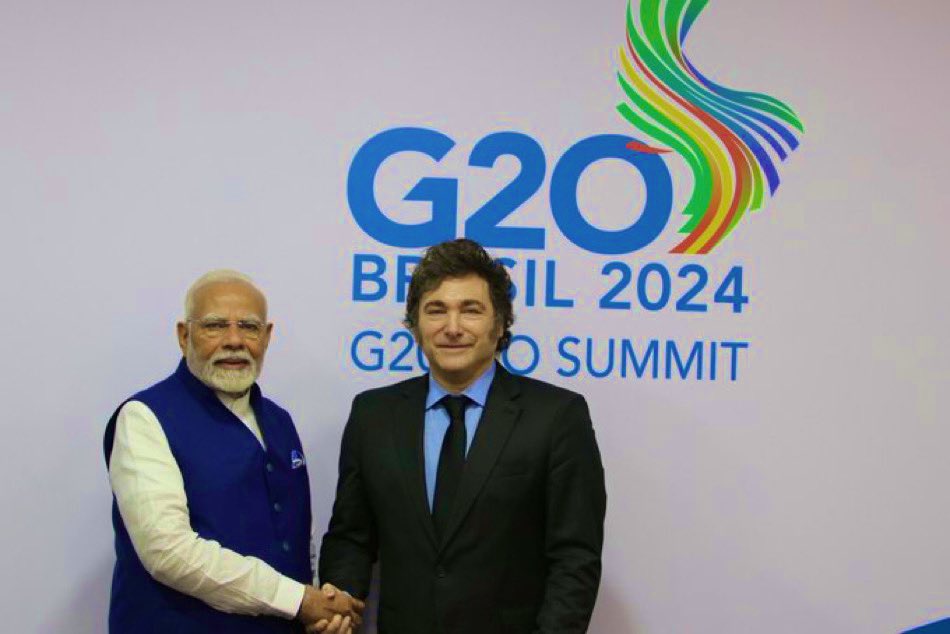 Tras la cumbre del Mercosur, Javier Milei recibe al primer ministro de India