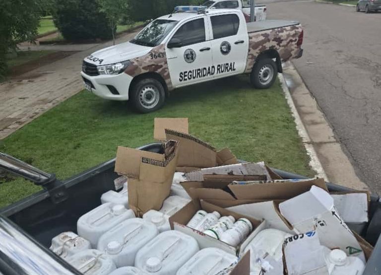 La Policía logró recuperar agroquímicos y semillas de importante valor comercial que fueron sustraídas en la zona de Anguil